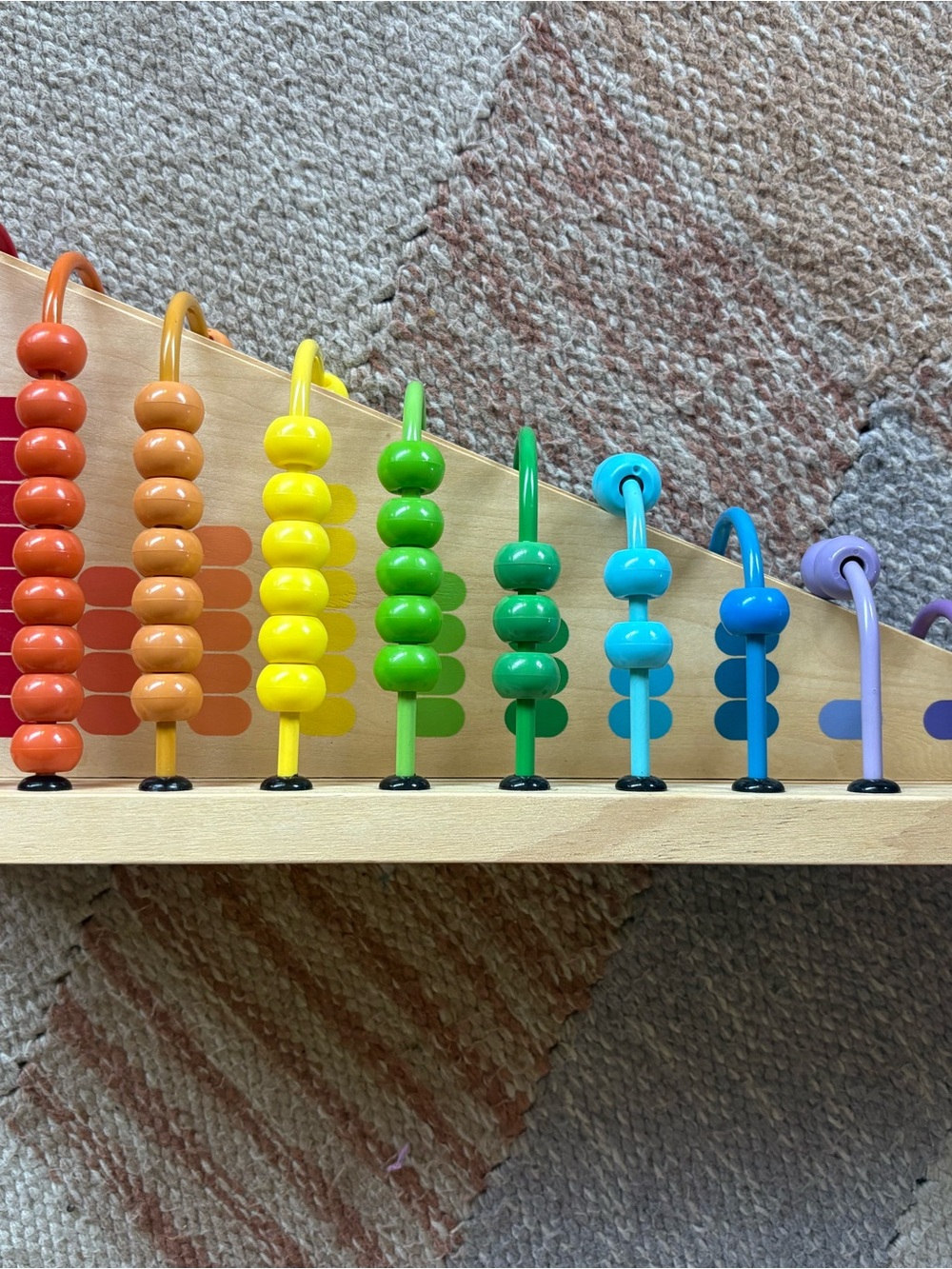Melissa & Doug Wooden Rainbow Bead Counting Abacus Toy - Multicolor